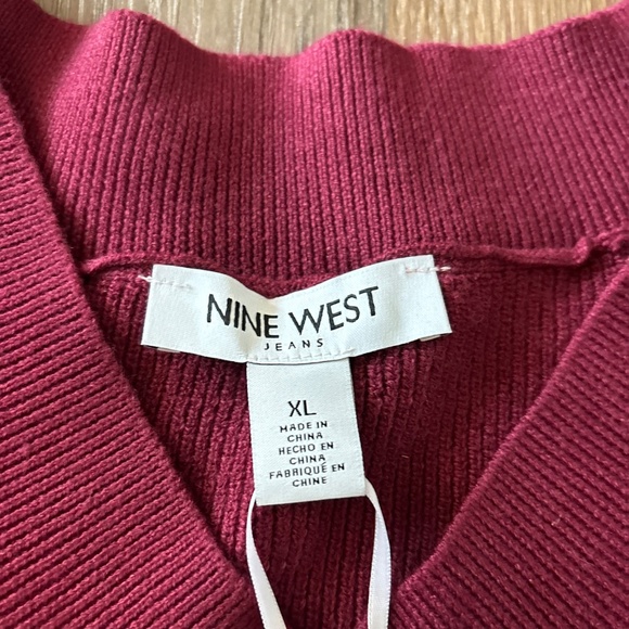 NWT Nine‎ West Jeans Women's V-Neck Fig Knit Sweater Size Extra Large - Picture 5 of 5
